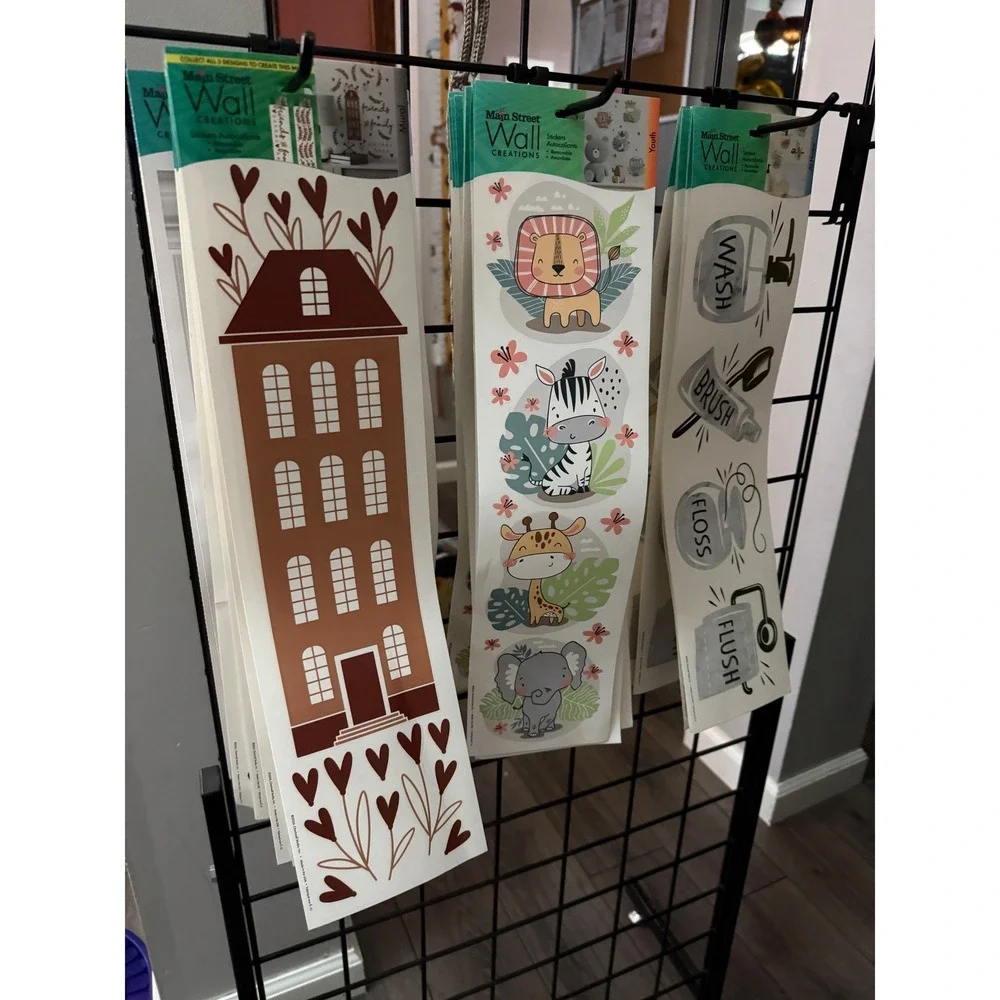 Main Street Wall Creations Jumbo Wall Stickers Removable Decals Assorted Designs